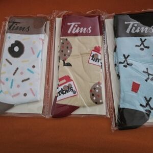 3 NIP Tim Hortons Socks..English
